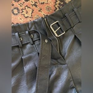 Faux leather shorts size 4